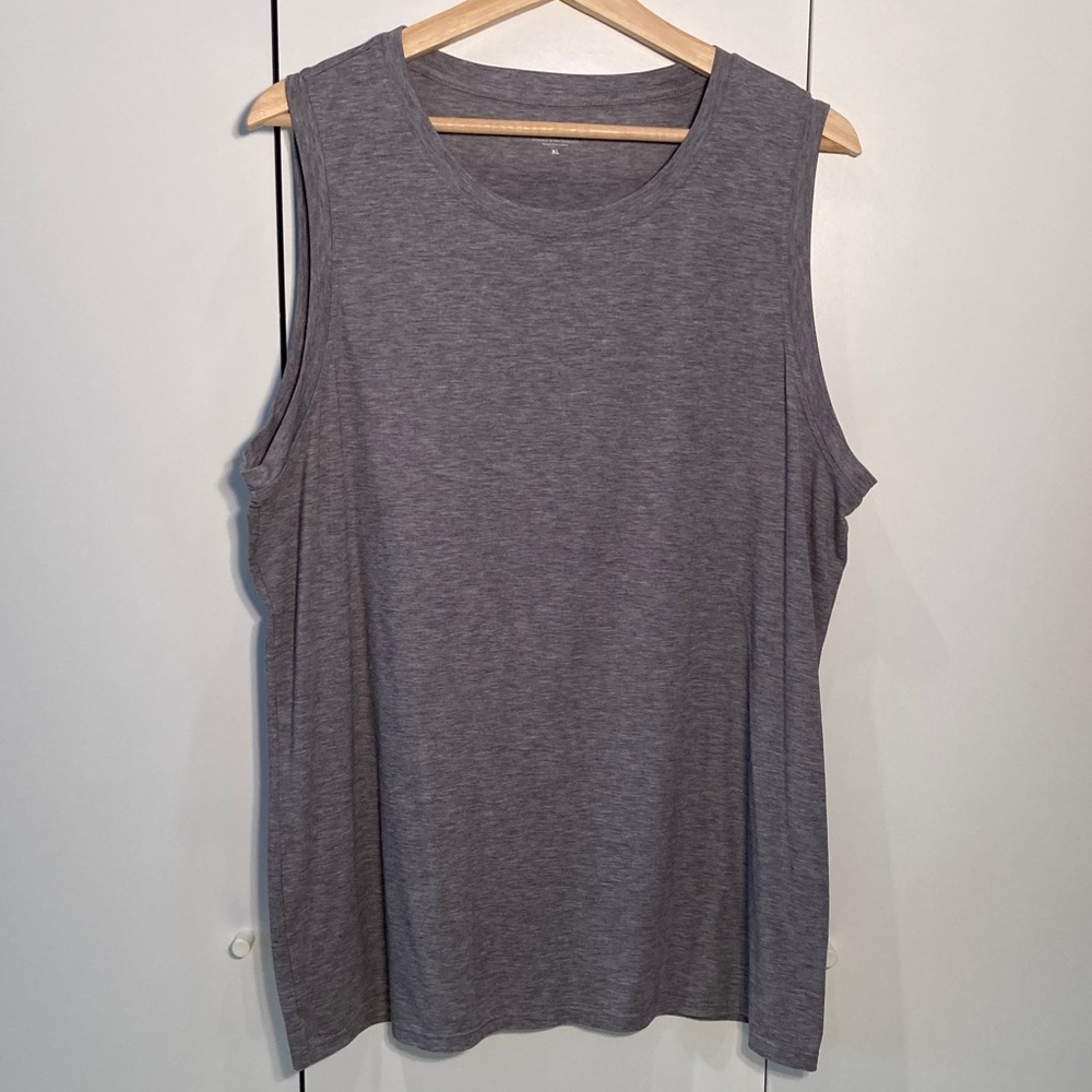 Athleta Charcoal Muscle Tee lyocell blend XL